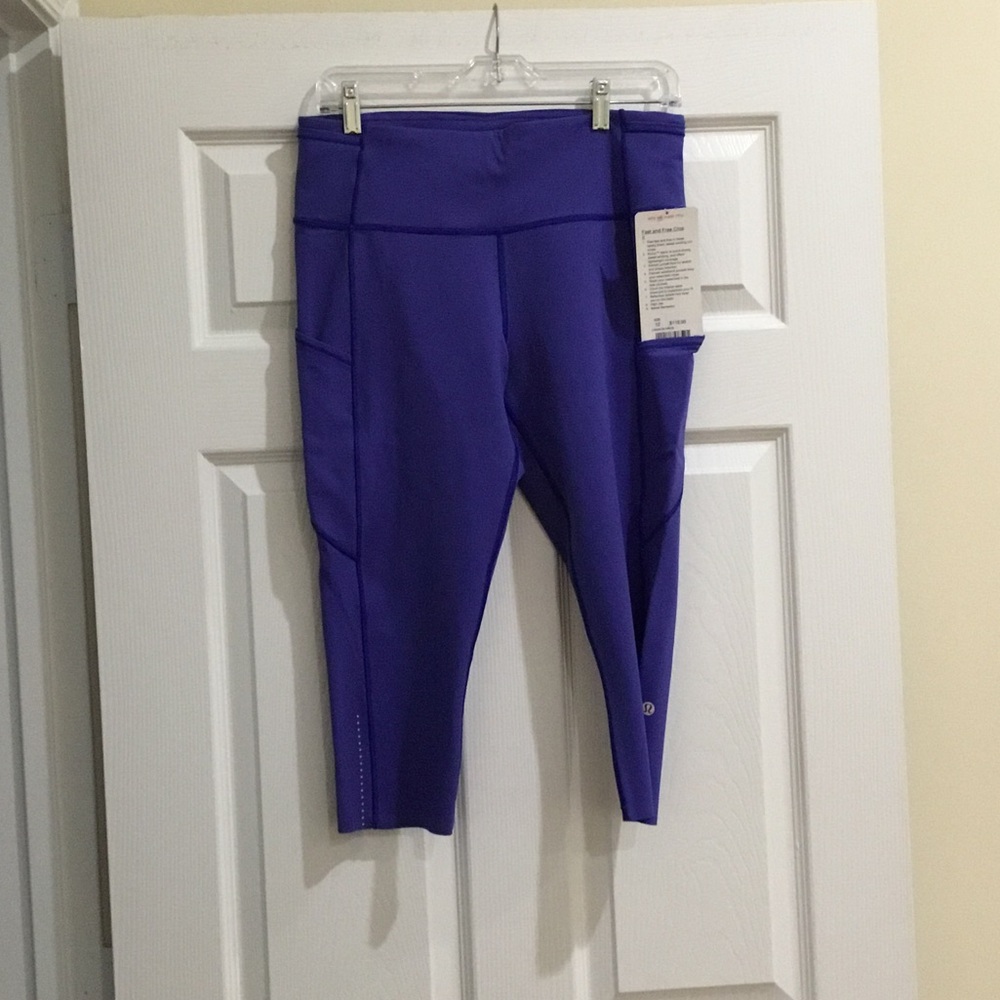 Lululemon fast and free crop II sz12 new w tags MRCB